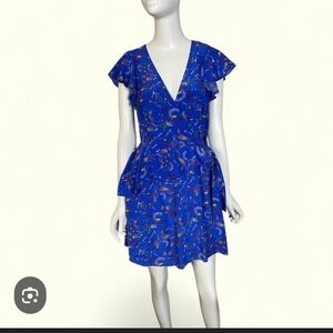 Tanya Taylor Madelena Dress Blue Floral Dress